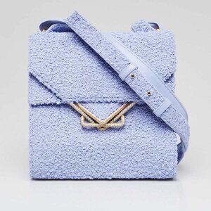 Bottega Veneta Periwinkle Boucle The Clip Crossbody Bag